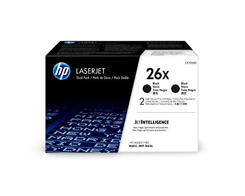 Toner HP LaserJet Pro MFP M426 M402 26X CF226XD Preto HP - Cartuchos de toner e jato de tinta - 9000 páginas, laser, preto, alto/grande