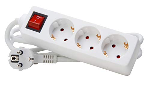 Extensão Elétrica KOPP 129713007 (3 Tomadas - Tipo F - 1.4m) Kopp - Filtros de linha e supressores de surtos - 3 tomadas, tipo f, 1.4m, interruptor