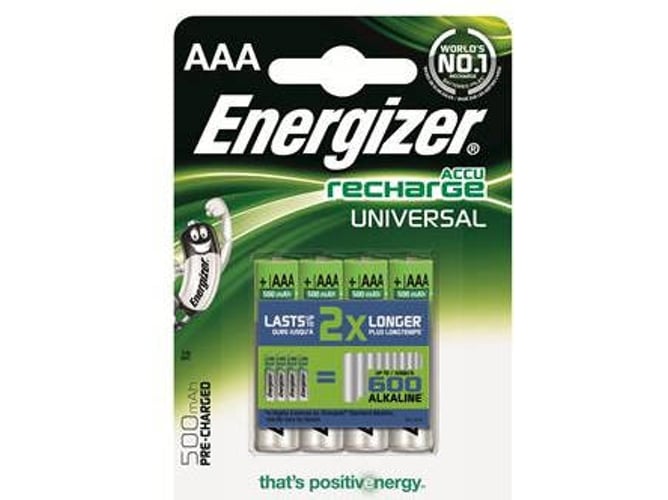 Pilha Recarregável ENERGIZER Micro AAAHR04 Energizer - Baterias de uso geral - hídrico, níquel, 12 v, 4 pilhas