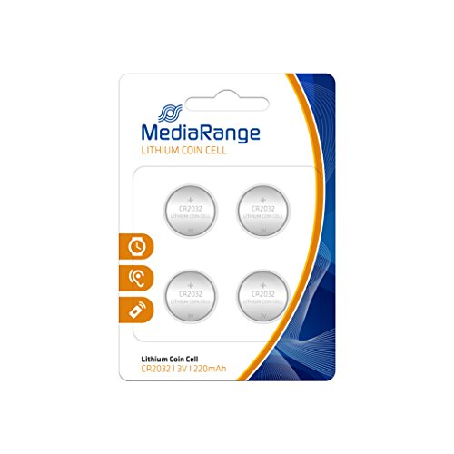 Pilha Não Recarregável MEDIA RANGE MRBAT132 MediaRange - Baterias de uso geral - litio, 3V, cr2032, 4 unidades