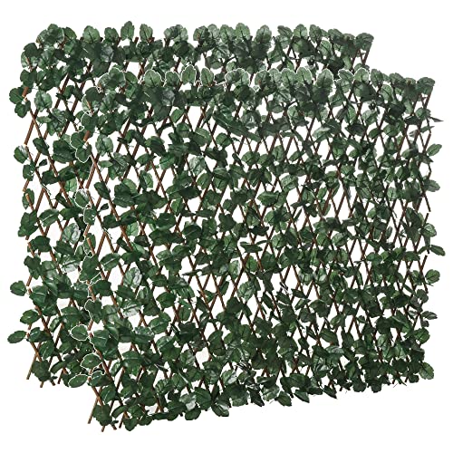 Vedação para Jardim Outsunny | 295 x 70 x 2 cm - Madeira/Verde Outsunny - Arcos de jardim, treliças, caramanchões e pérgulas - 295x70x2cm, madeira, verde