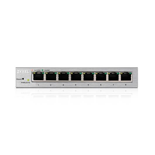 Switch ZyXEL GS1200-8 8-portas Gigabit Ethernet Zyxel - Concentradores e comutadores - gigabit ethernet, 8 portas