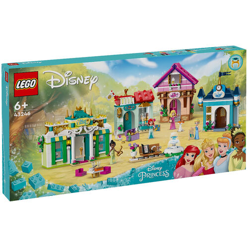LEGO Disney Princess - O Desfile do Mercado das Princesas (Idade Mínima Recomendada: 4 anos) LEGO - Brinquedos - lego, disney princess, mercado das princesas, pizza, Aurora, artigos marinhos
