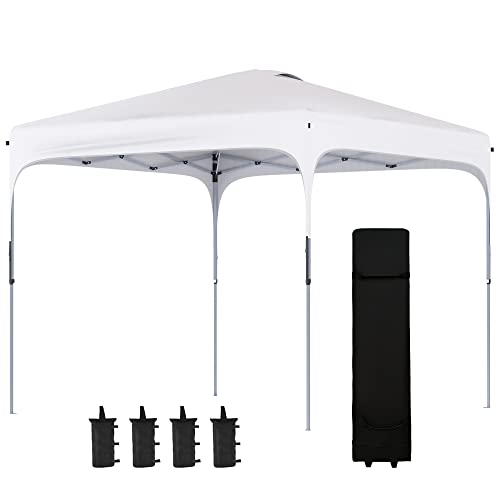 Pérgola Outsunny | 250 x 250 x 267 cm - Branco SPANISH AOSOM - Toldos e gazebos - pérgola, outsunny, 250x250x267cm, branco
