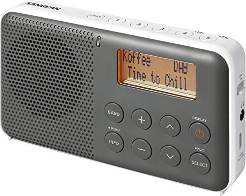 Rádio SANGEAN PR-64 (Branco - Digital - AM/FM/DAB/LED) Sangean - Radios - digital, am/fm/dab, led display, recarregável