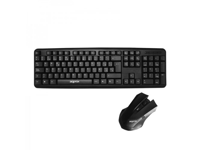 Teclado Approx appkbecokit Qwerty Alemão Preto Approx - Conjuntos de acessórios de computador - qwerty, alemão, preto