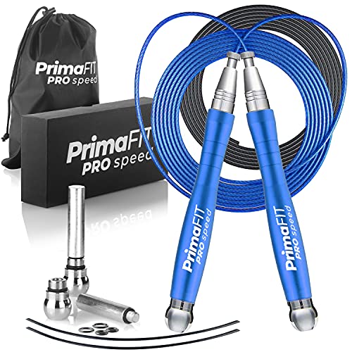 PrimaFit Pro Speed Jump Rope com Cabo de Correia e Lastro 1.5m PrimaFIT - Cordas de saltar - speed jump rope, cabo de correia, lastro 1.5m, com bolsa