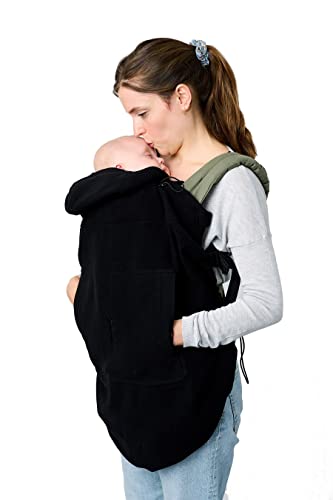 Capa MOMAWO Eco Polar (Preto - 80 x 50 cm) Momawo - Porta-bebês - poliéster reciclado, capuz ajustável, 80 x 50 cm, preto