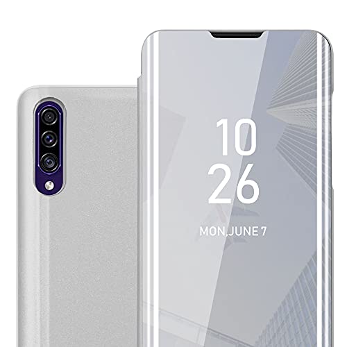 Capa para Samsung Galaxy A50 Prateado C/Protetor Ecrã CADORABO - Capas para telemóveis - fólio, prateado, samsung, galaxy a50, resistente a riscos