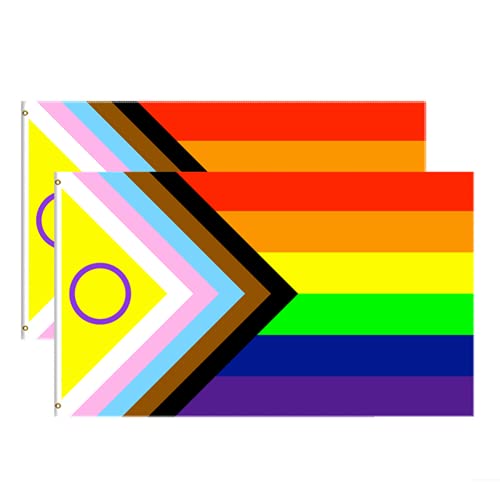 Bandeira Orgulhosa INTEREX 2Pcs (90 cm x 150 cm) Qazespen - Sinalização - bandeira, orgulhosa, interex, 2pcs, 90cmx150cm