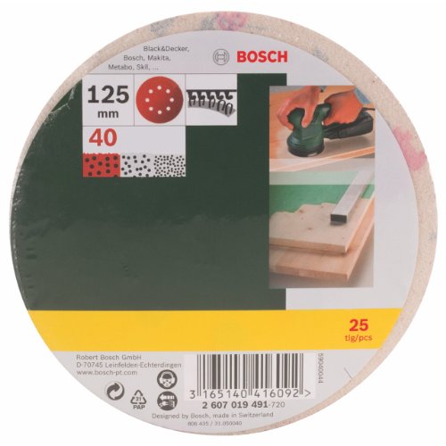 Conjunto de acessórios para lixadeiras Bosch 2 607 019 491 Bosch - Acessórios para ferramentas - acessórios, 125 cm, 25 peças, compatível Bosch