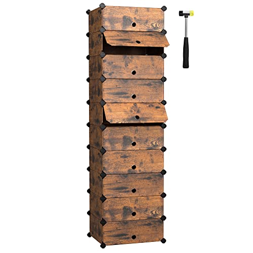 SANDUICHEIRA SONGMICS 10 COMPARTIMENTOS Lpc010A01 CASTANHO SONGMICS - Conjuntos de móveis - 100 kg, castanho, abs sintético, 10 compartimentos