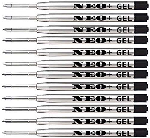 Recarga de Caneta de Gel FINE LINES 12 Unidades (Preto) NEO+ - Tinta e recargas de caneta - recarga, caneta de gel, fine lines, 12 unidades, preto