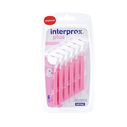 Interproximais de 0.38 mm Rosa + Escova Nanomaxi 6 Unidades Interprox - Escovas de dentes - interproximais, 0.38 mm, rosa, escova nanomaxi