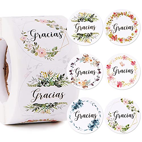 Autocolantes Decorativos BETESSIN 500pcs 4cm Gracias BETESSIN - Etiquetas e rótulos de presente - autocolantes, decorativos, betessin, 500pcs, 4cm