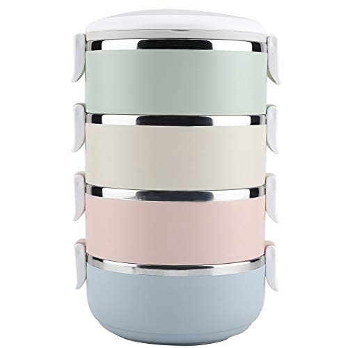 Lancheira Térmica DeWwin 4 Capas | Aço Inoxidável DEWIN - Lancheiras e sacos - aço inoxidável, 1400 ml, tampa de segurança, resistente ao calor