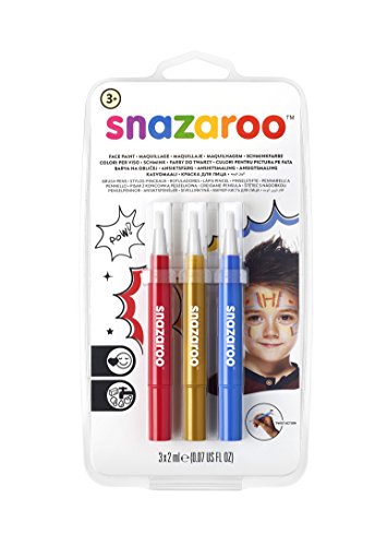 Conjunto de 3 Marcadores de Maquilhagem SNAZAROO N.1 AVENTURA Snazaroo - Banho e corpo - conjunto, 3 marcadores, maquilhagem, snazaroo