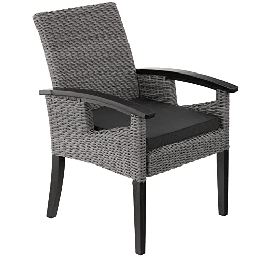 Conjunto de 2 Cadeiras TECTAKE (Cinzento - Poli-Rattan - 67x72x81 cm) TecTake - Móveis de exterior - conjunto, cadeira, cinzento, poli-rattan, 67x72x81 cm