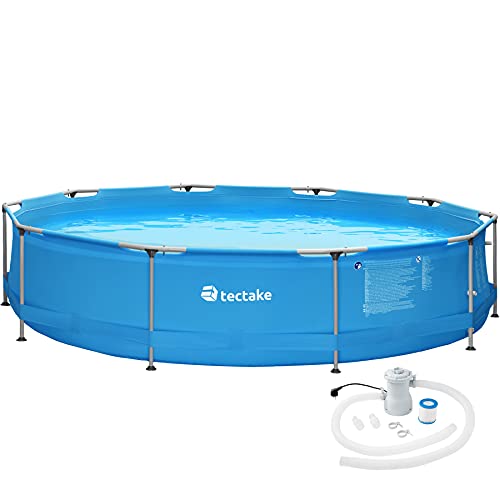 Piscina Tubular TECTAKE (Azul - Aço - 360x360 cm) TecTake - Brinquedos - azul, aço, 360x360 cm