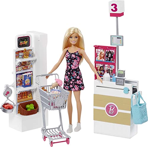 Barbie e o Carga de Compras (Idade Mínima Recomendada: 3 anos) Mattel - Conjuntos de brinquedos - barbie, carga de compras, idade mínima 3 anos, caixa de compras, balança, cesto de compras