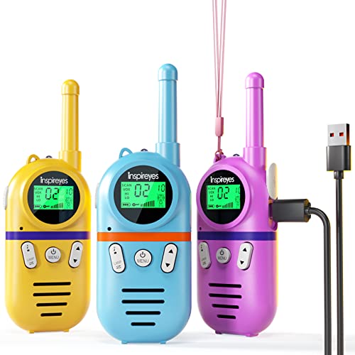 Walkie Talkies INSPIREYES (Idade Mínima: 5 anos) Inspireyes - Rádios bidirecionais - botões grandes, fácil uso, 300 metros, bateria recarregável