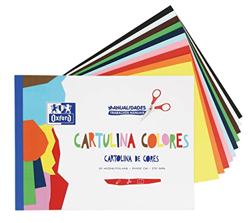 Oxford 100 Folhas de Papel Colorido (Recondicionado Como Novo) Hamelin Brands - Papel de arte e artesanato - 100 folhas, a4, colorido, lombado