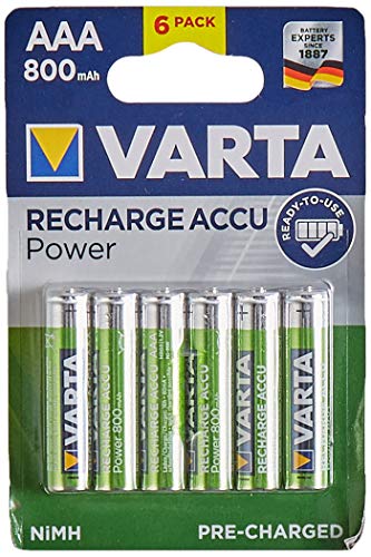 Pilhas Recarregáveis VARTA Mini Stilo AAA Varta - Baterias de uso geral - pilhas recarregáveis, varta, mini stilo, AAA, 800 mah, aparelhos musicais
