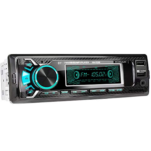Rádio XOMAX XM-R266 (Bluetooth - Preto) XOMAX - Acessórios interiores de veículos a motor - bluetooth, leitor sd, 18 estações, mofet amplificador