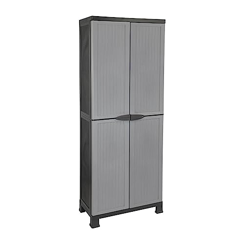 Armário de Resina THINIA HOME | 39x68x171 cm - Preto THINIA HOME - Eletrodomésticos - resina, 39x68x171 cm, preto