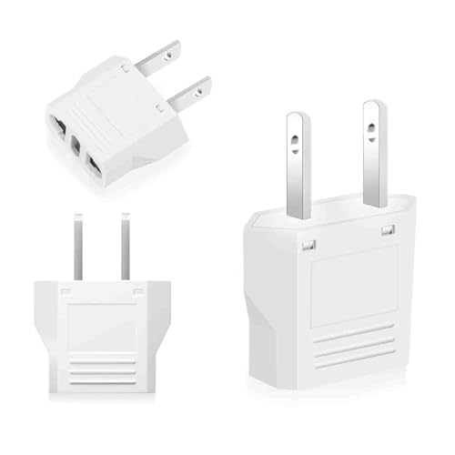 Adaptador de Viagem JOPHEK 3Pcs Universal Travel Adapter JOPHEK - Conversores e adaptadores de viagem - universal, masculino, branco, plástico