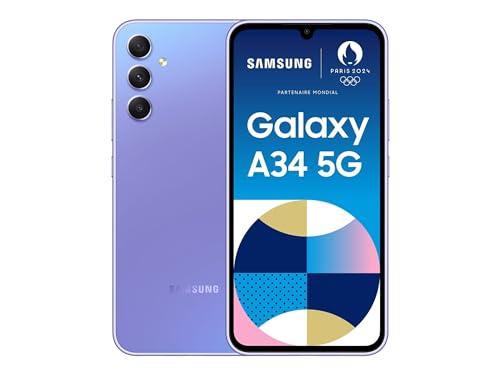 Smartphone SAMSUNG Galaxy A34 5G (6.6'' - 6 GB - 128 GB - Violeta) SAMSUNG - Telemóveis - smartphone, samsung galaxy a34 5g, 6.6 polegadas, 6 GB RAM, 128 gb armazenamento, violeta
