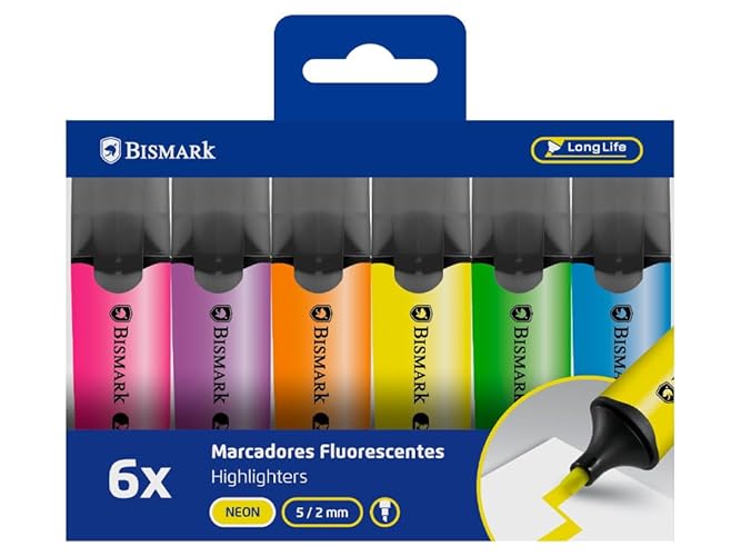 Marcador BISMARK Long Life com Desk Set (Multicor) POESSA,S.A. - Instrumentos de escrita e desenho - 24 unidades, multicor, tinta pigmentada, desk set
