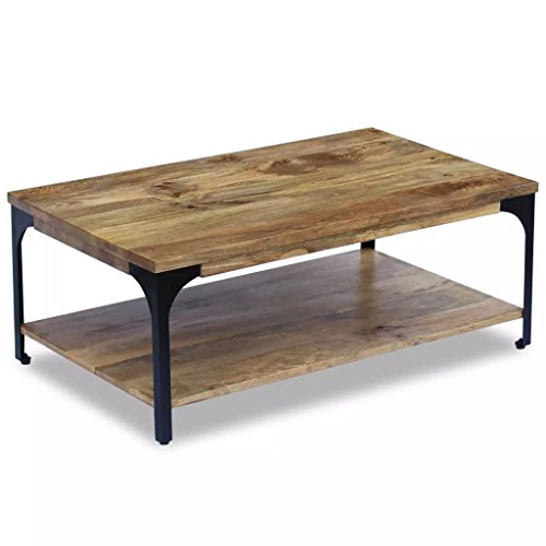 Mesa de centro vidaXL madeira de mangueira 100 x 60 x 38 cm (Armazenamento e limpeza) vidaXL - Conjuntos de móveis - madeira, mangueira, armazenamento, limpeza