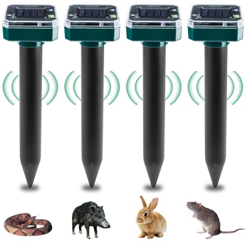 Repelentes de Ratos 4 Peças Solar Ip65 Ultrassônico Aicharynic - Repelentes - solar, IP65, ultrassónico