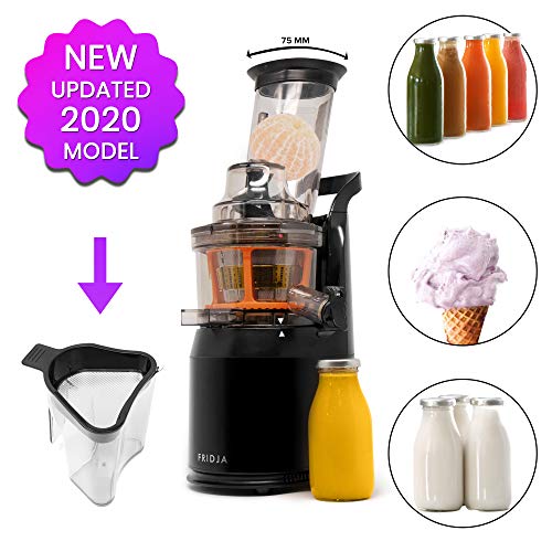 Fridja F1900 Espremedor Lento Slow Juicer Preto Inox Fridja - Centrifugadoras - espremedor lento, slow juicer, inox