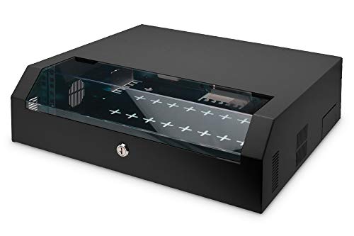 Armário Rack DIGITUS DN-19 04U-PB-B 3U Preto Digitus - Acessórios de computador - 3U, 30 kg, aço, polipropileno
