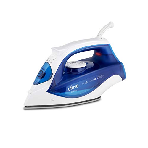 Ferro com Caldeira UFESA PV1500C (Pressão: 6 bar - Jato vapor 450 g/min) Ufesa - Ferros de engomar - 2.200 W, 6 bar, 450 g/min, anti-cal, autopulimento