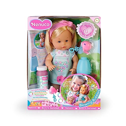 Boneco FAMOSA Nenuco Pompitas (Idade Mínima: 3 Anos) 
Marca:
Nenuco
 - Bonecas - sopra, faz bolinhas, pompador, receita