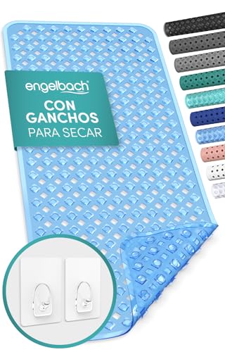 Tapete de Banho Engelbach 2X Ganchos (88x40cm) Engelbach - Tapetes de banho - 2 ganchos, 88x40cm, anti-deslizante, fácil de limpar