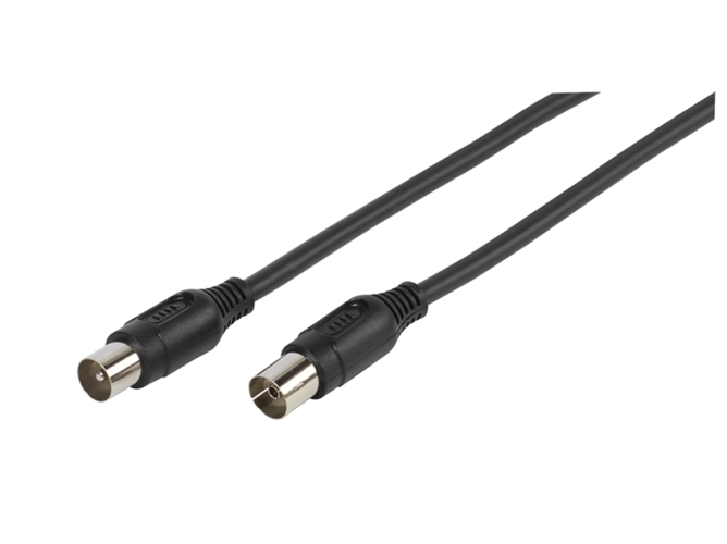 Cabo de Antena VIVANCO (Coaxial - 3 m - Preto) Vivanco - Fios e cabos elétricos - coaxial, macho fêmea, 3m, preto