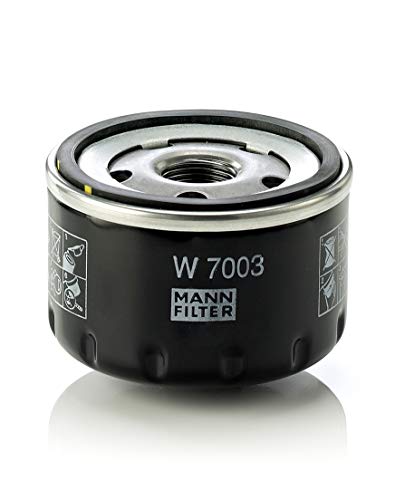 Filtro de Óleo MANN FILTER W 7003 (1 Unidade) MANN FILTER - Circulação de óleo do motor do veículo - resistente à água, preto, plástico