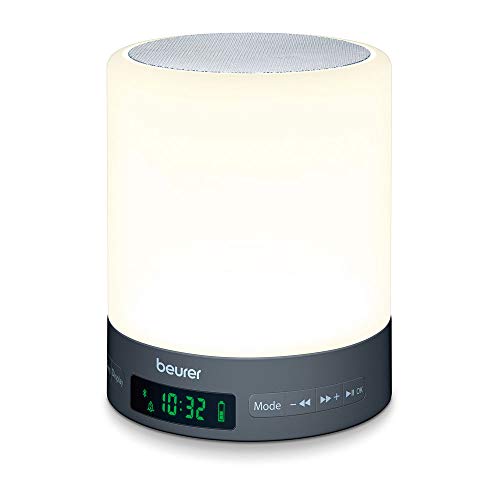 Despertador BEURER WL50 (Rádio - Digital - Branco) Beurer - Relógios despertadores - rádio FM, bluetooth, leitor mp3, alarme duplo