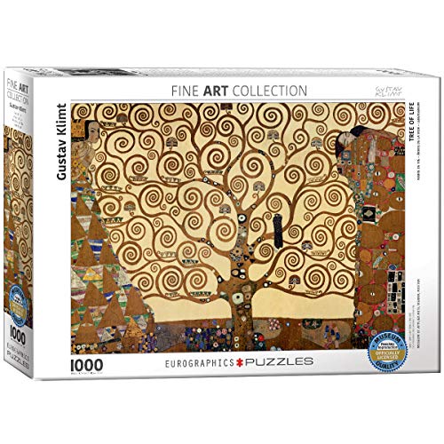 Puzzle 2D EUROGRAPHICS Tree of Life by Klimt 1000 pcs (1000 peças) EuroGraphics - Quebra-cabeças de encaixar - puzzle 2d, 1000 peças, cartões de alta qualidade, corte preciso