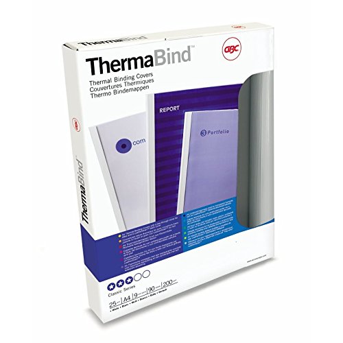 Capa de Encadernação GBC IB451313 (A4 - Branco) GBC - Papel de capa - termoplástico, auto-afastamento, 6mm, termo resistente