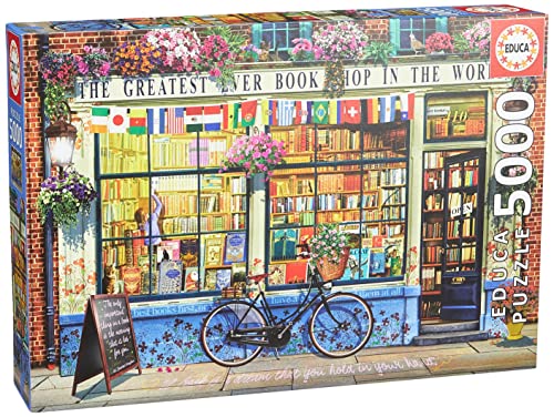 Puzzle 2D JUMBO The Best Bookstore In The World (Idade Mínima Recomendada: 14 anos) EDUCA - Quebra-cabeças - puzzle, 2d, jumbo, personagens disney, 5000 peças