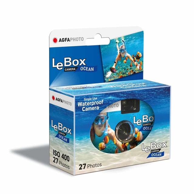 Máquina Fotográfica Instantânea AGFA Lebox Ocean (Azul - Li-Po 800 mAh - 1600x1200) AgfaPhoto - Câmeras descartáveis - resistente à água, 1600x1200, iso rápido, reciclável