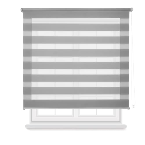 Estores HOMEMERCURY de Rolo Dupla Capa Cinzento (160 x 180 cm) HOME MERCURY - Persianas e cortinas - dupla capa, cinzento, 160 x 180 cm