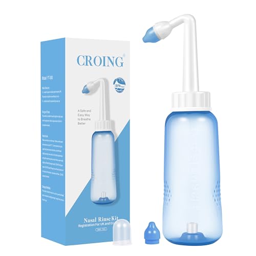Garrafa para lavar o nariz CROING 300ml (Recondicionado Como Novo) XIAMEN CHEERING INDUSTRIAL CO.,LTD - Cuidados respiratórios - 300ml, lavagem nasal, fácil uso, adultos e crianças