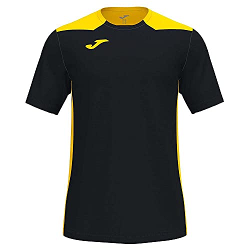 T-shirt para Homem CLOTHES TO GO Joma Championship Preto para Futebol (L) Joma - Camisas e tops - manga curta, colar redondo, corte de contraste, logotipo bordado