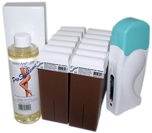 Depiladora Epilwax Completa Kit Depilazione com Cera de Chocolate EpilWax - Kits e suprimentos de depilação com cera - kit, cera de chocolate, depilação